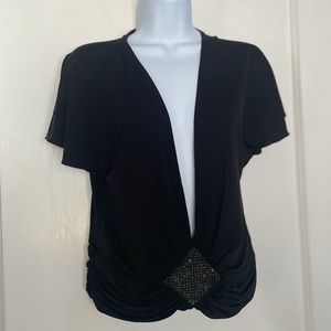 Bebe Deep V Short-Sleeve Top